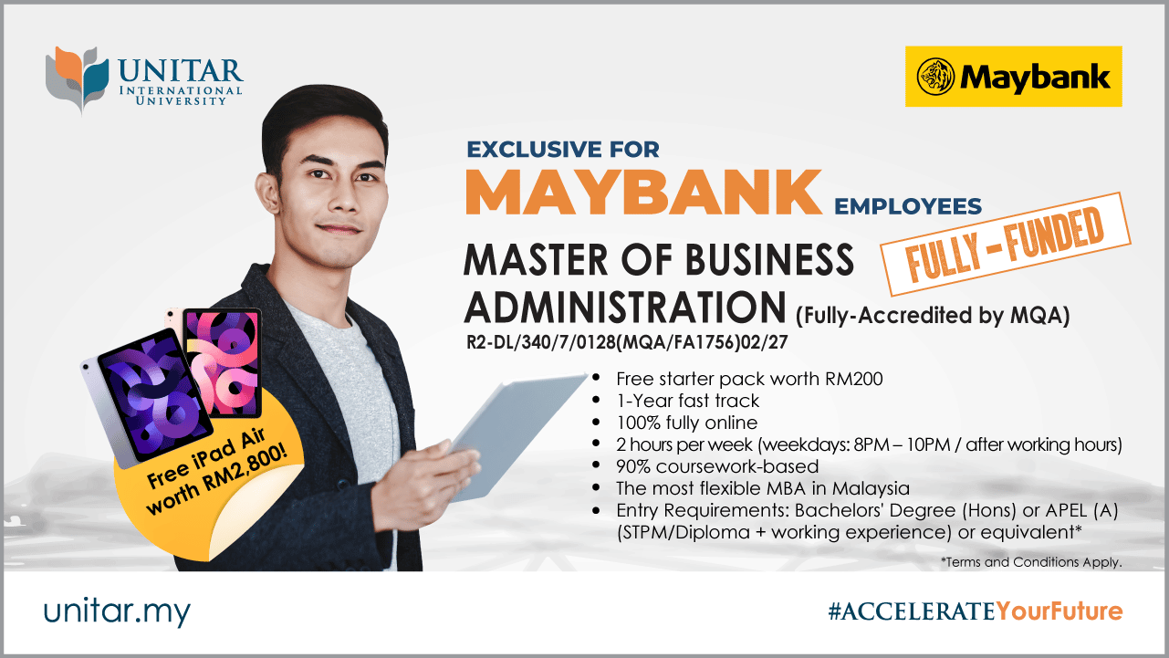 Master of Business Administration UNITAR X MAYBANK | UNITAR Malaysia