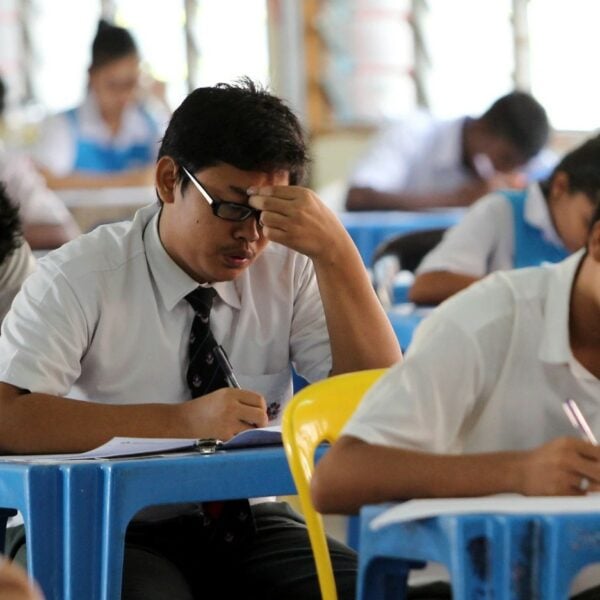 Student sitting for SPM